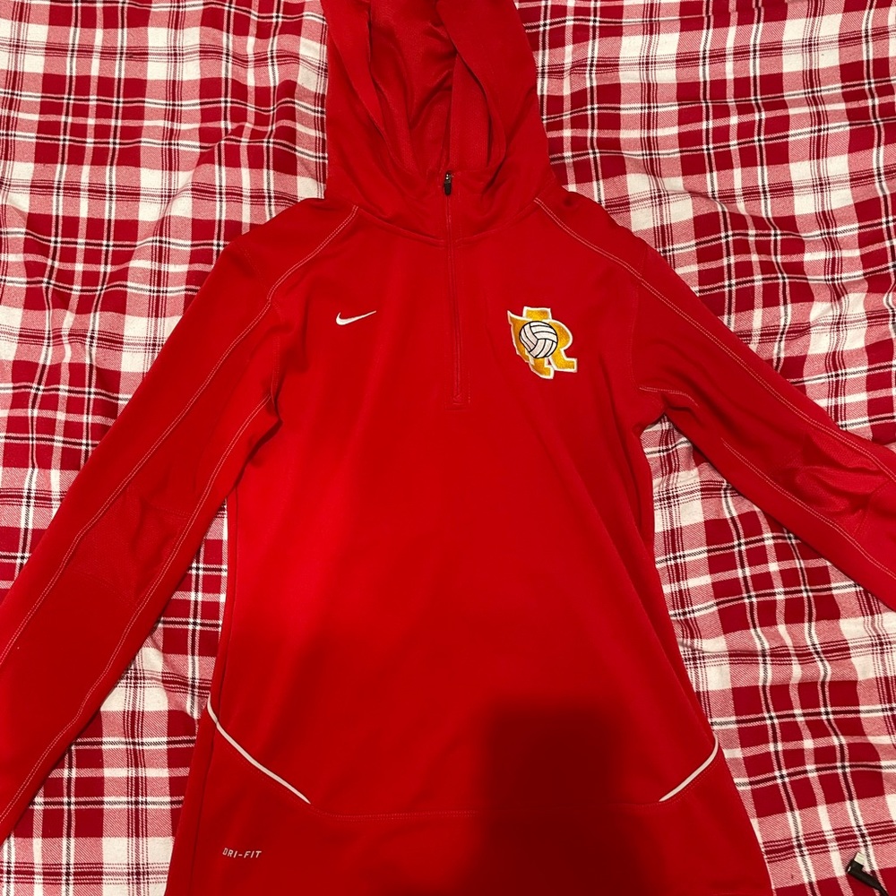 WOMENS NIKE  DRI FIT COLLEGIATE VOLLEYBALL QUARTER ZIP SEE PICS FOR FLAWS